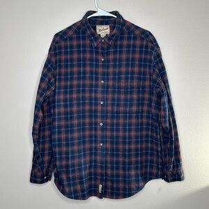 Woolrich Vintage Woman’s Plaid Flannel shirt Blue and Red Size L‎